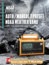 Load image into Gallery viewer, Weather Alert Radio with 18500mWh Battery, SOS Alarm &amp; Dual Lighting Functions