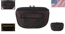 Load image into Gallery viewer, Slim Fit Large Concealed Carry Fanny Pack - Brown Suede Leather with YKK Zippers
