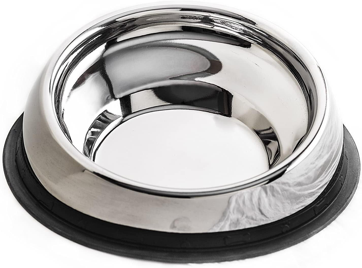 Upgrade Your Pet's Mealtime with Slanted Stainless Steel Dog Bowl - Medium Size