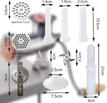 Load image into Gallery viewer, Compact 304 Stainless Steel Meat Grinder with Interchangeable Blades and Tube