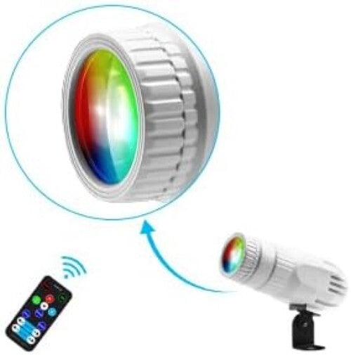 Dynamic 2-Pack 15W LED Pin Spotlights with Remote for Club & Wedding Lighting