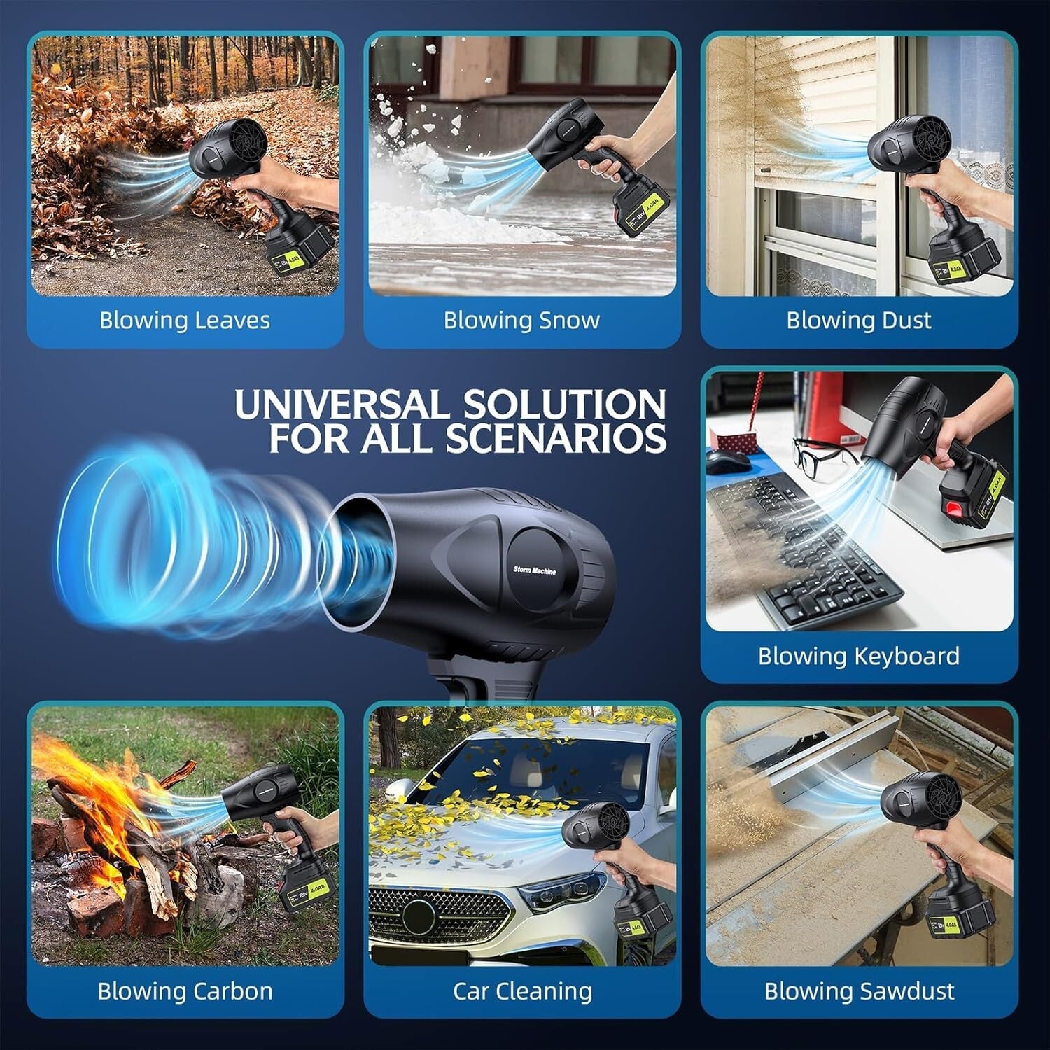 Effortless Cleaning with 400000 RPM Leaf Blower - Includes Batteries & Charger