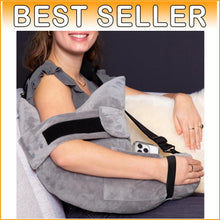 Load image into Gallery viewer, Lightweight Machine Washable J-Shape Recovery Pillow With Arm Support Pocket