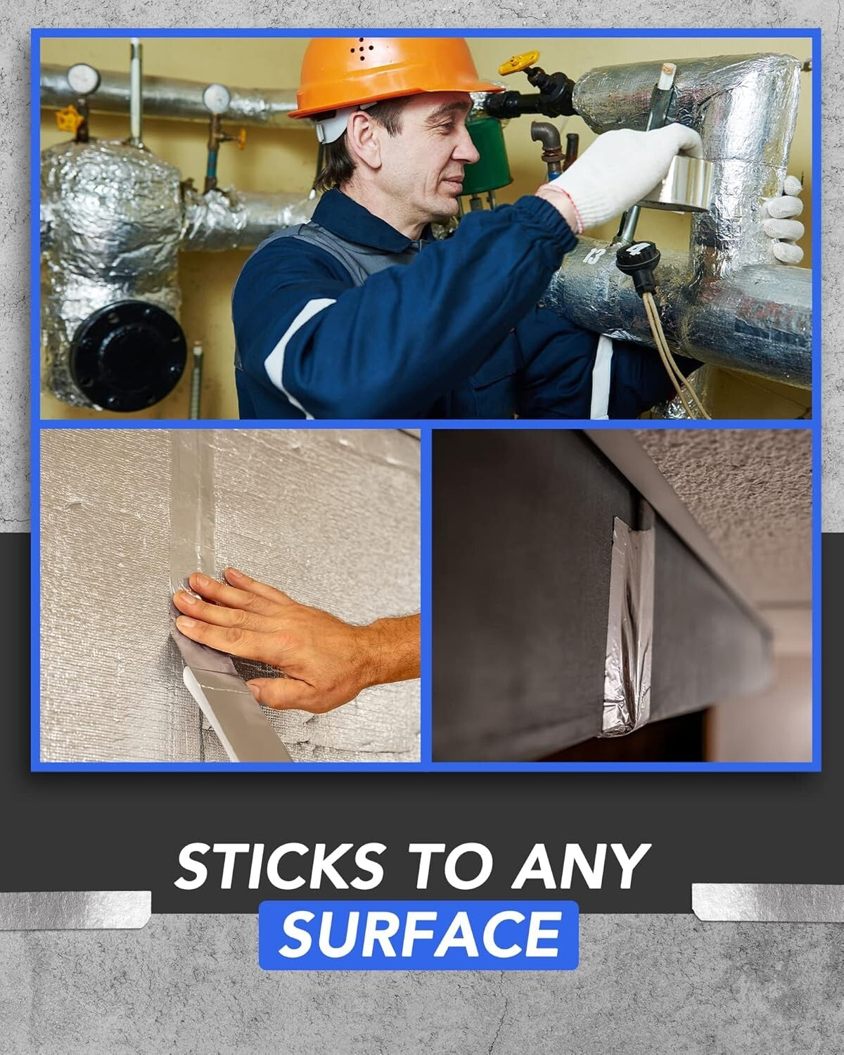 6-Pack Heavy-Duty Aluminum Foil Tape – 2Inch x 70Yards with Money-Back Guarantee