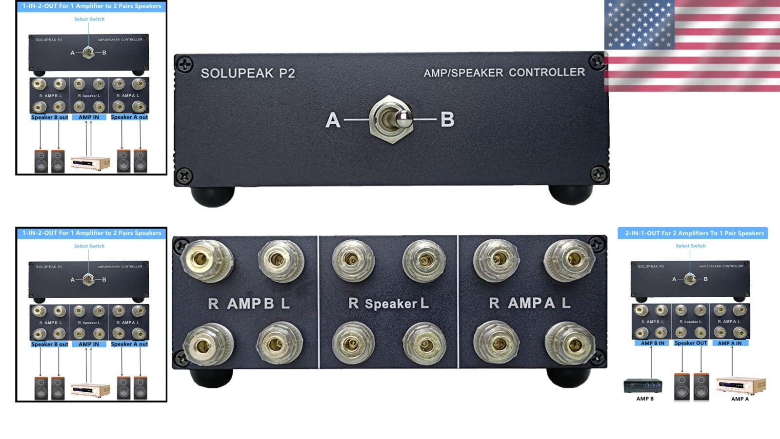Premium 21-in-12-out Amplifier Speaker Switcher Selector for Audiophiles