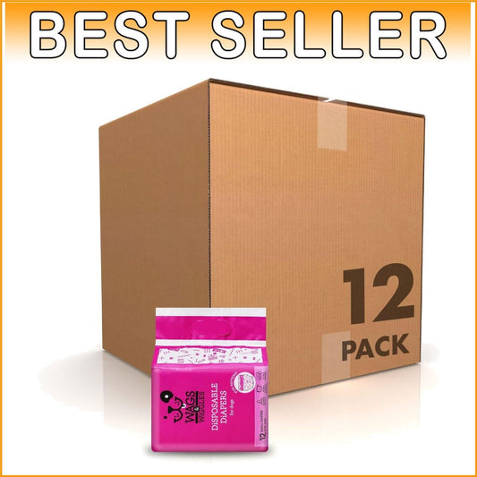 Ultra-Absorbent Disposable Dog Diapers for Female Dogs - 144 Count, Small Size