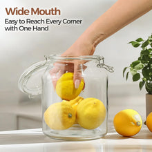 Load image into Gallery viewer, Versatile 86 oz Glass Storage Jars with Airtight Lid - Ideal for Kitchen Use