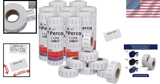 80,000 Durable 'Best By' Labels - 10 Sleeves for Date Guns & Inventory Control