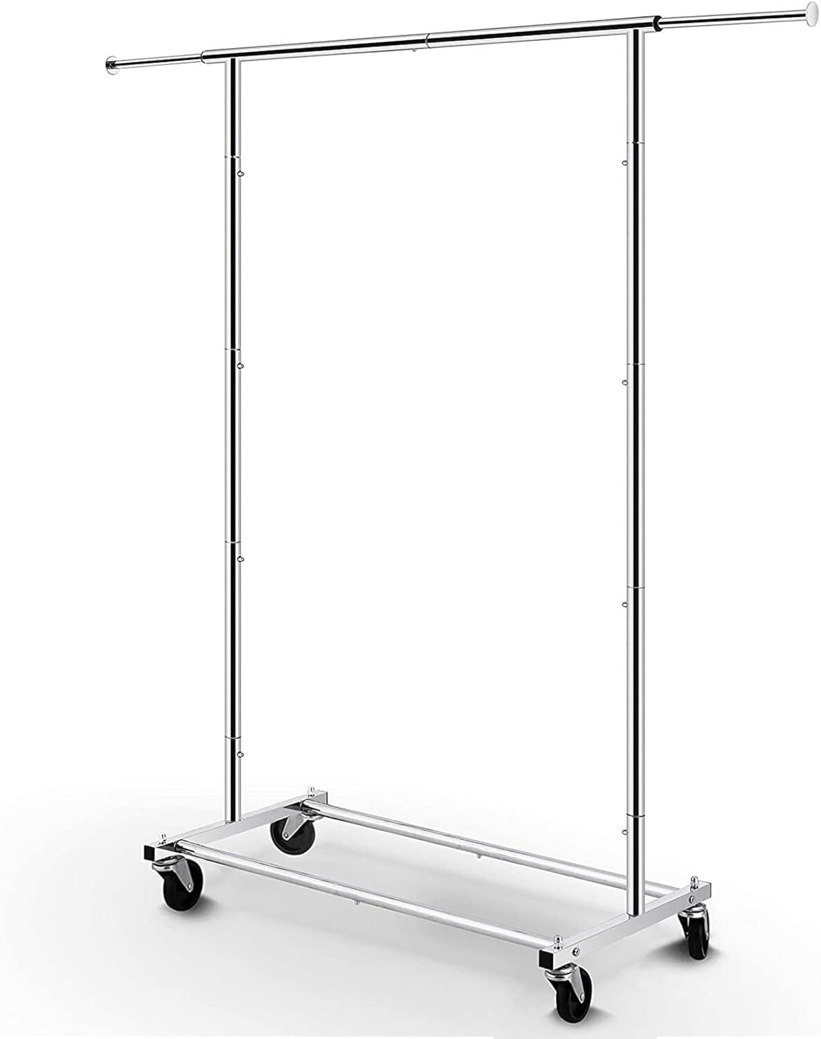 Space-Saving Rolling Clothes Rack with Durable Chrome Finish - 150 lbs Capacity