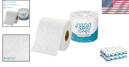 Angel Soft Professional 2-Ply Toilet Paper Pack of 40 Rolls, Soft & Sustainable
