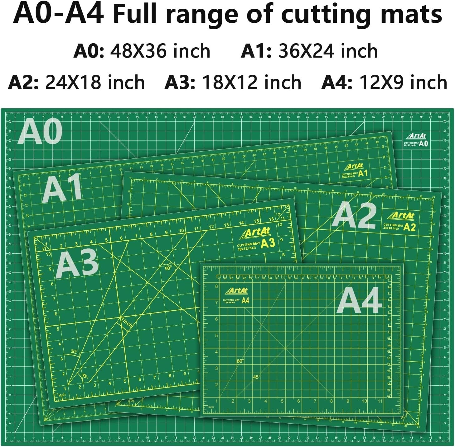 Versatile 24x36" Double-Sided Cutting Mat - Ideal for Sewing, Quilting & Crafts