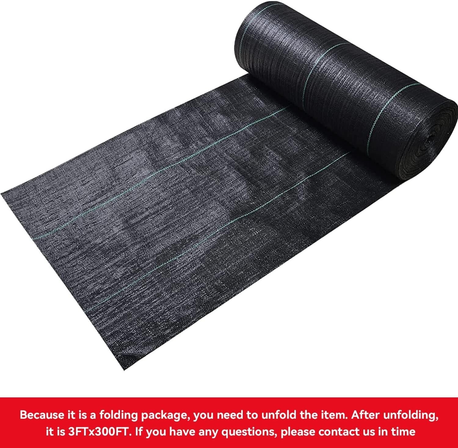 Eco-Friendly Weed Control Fabric 3ft x 300ft - For Healthy Gardens & Driveways