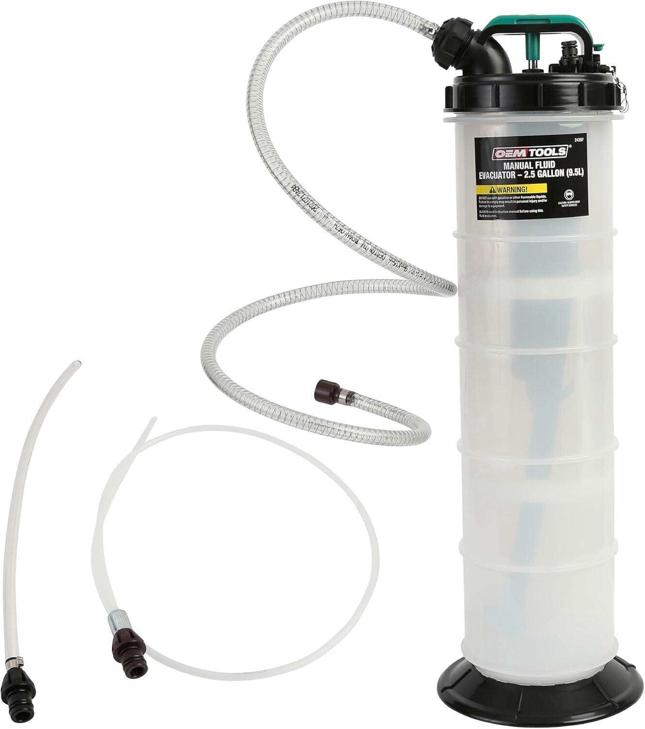 2.5 Gallon Manual Fluid Extractor with 5ft Suction Hose for DIY Mechanics