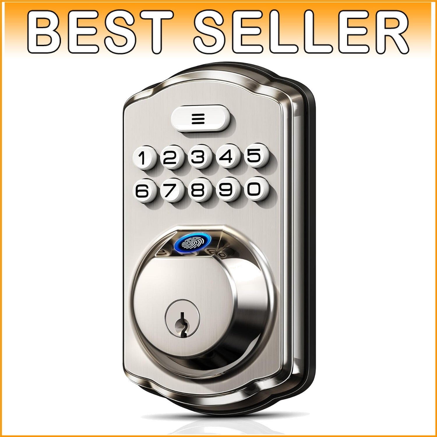 Biometric Electronic Keypad Deadbolt - 4-in-1 Fingerprint and Passcode Access