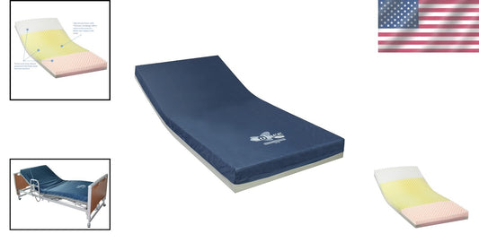 36" x 84" Solace Hospital Mattress with High-Density Foam for Pressure Relief