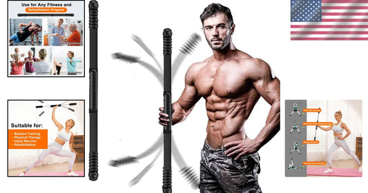 Durable Chrome Elastic Fitness Bar for Strength Training & Injury Recovery