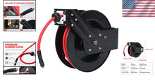 Load image into Gallery viewer, Universal Fit 50ft Retractable Air Hose Reel - 250 PSI with Easy Ratchet Release