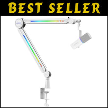 Load image into Gallery viewer, High Profile RGB Microphone Stand with Secure Desk Mount - Perfect for Creatives