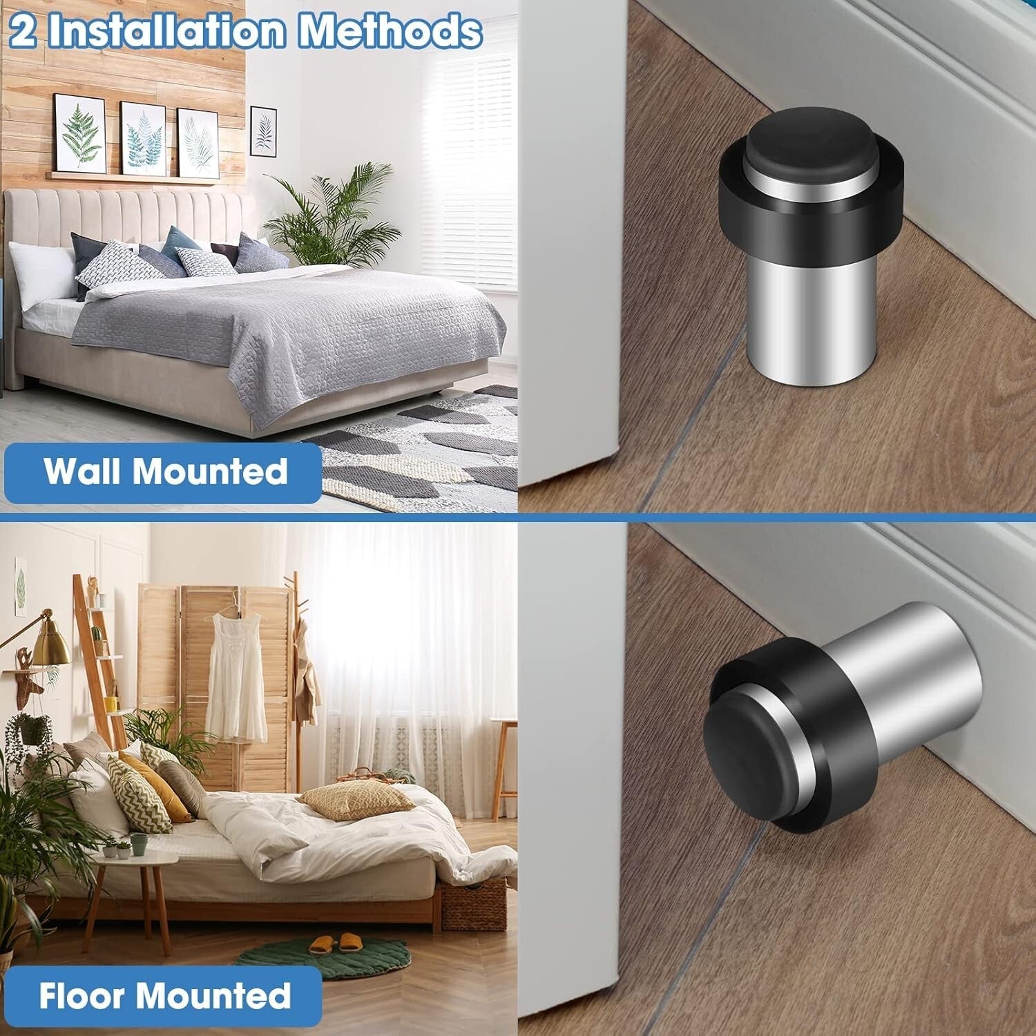 Compact and Elegant 20 Pc Stainless Steel Door Stopper Set with Unique Design