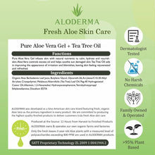 Load image into Gallery viewer, Natural Aloe Vera Gel Infused with Tea Tree Oil - 900ml for Skin &amp; Scalp Care