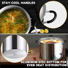 Load image into Gallery viewer, Heavy-Duty Professional Sauce Pot with Tempered Glass Lid, Induction Compatible