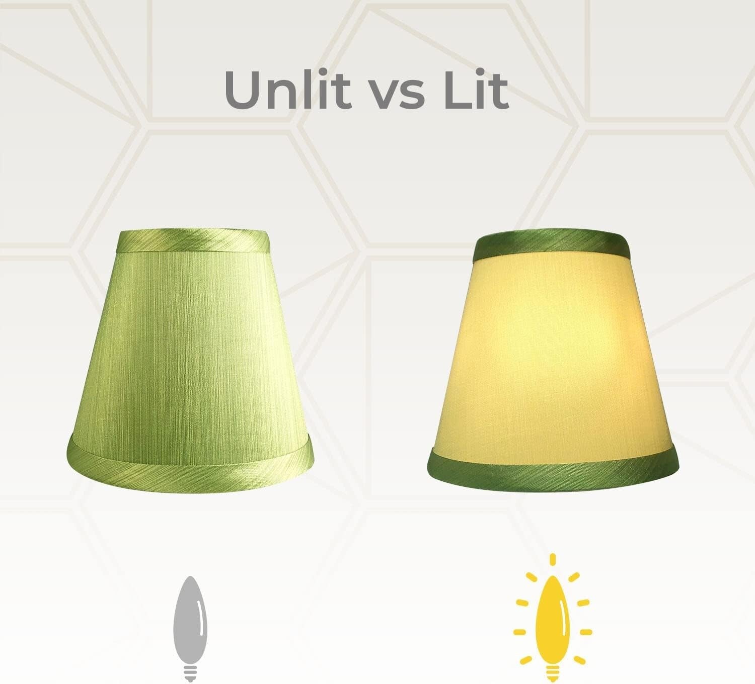 Elegant Light Green Clip-On Chandelier Shades - Traditional Empire Lamp Shade