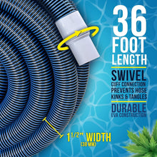 Load image into Gallery viewer, Spiral Wound Pool Vacuum Hose - 1-1/2" x 36' for Maximum Flow and Efficiency