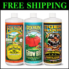 Load image into Gallery viewer, Organic Hydroponic Fertilizer Trio: Big Bloom, Grow Big &amp; Tiger Bloom - 3 Pack