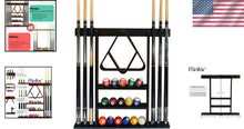 Load image into Gallery viewer, Premium Solid Hardwood Wall Mount Cue Rack - Organize Your Game Room Elegantly