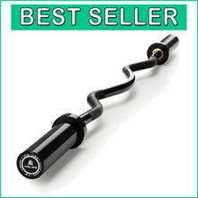 Load image into Gallery viewer, Comfortable Curve EZ Curl Bar: 4ft/4.9ft/6ft - Perfect for Curls, Squats &amp; More