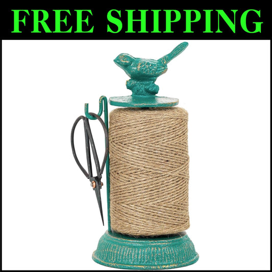 Decorative Garden Twine Holder with 1300ft Jute Twine & Scissors - Vintage Style