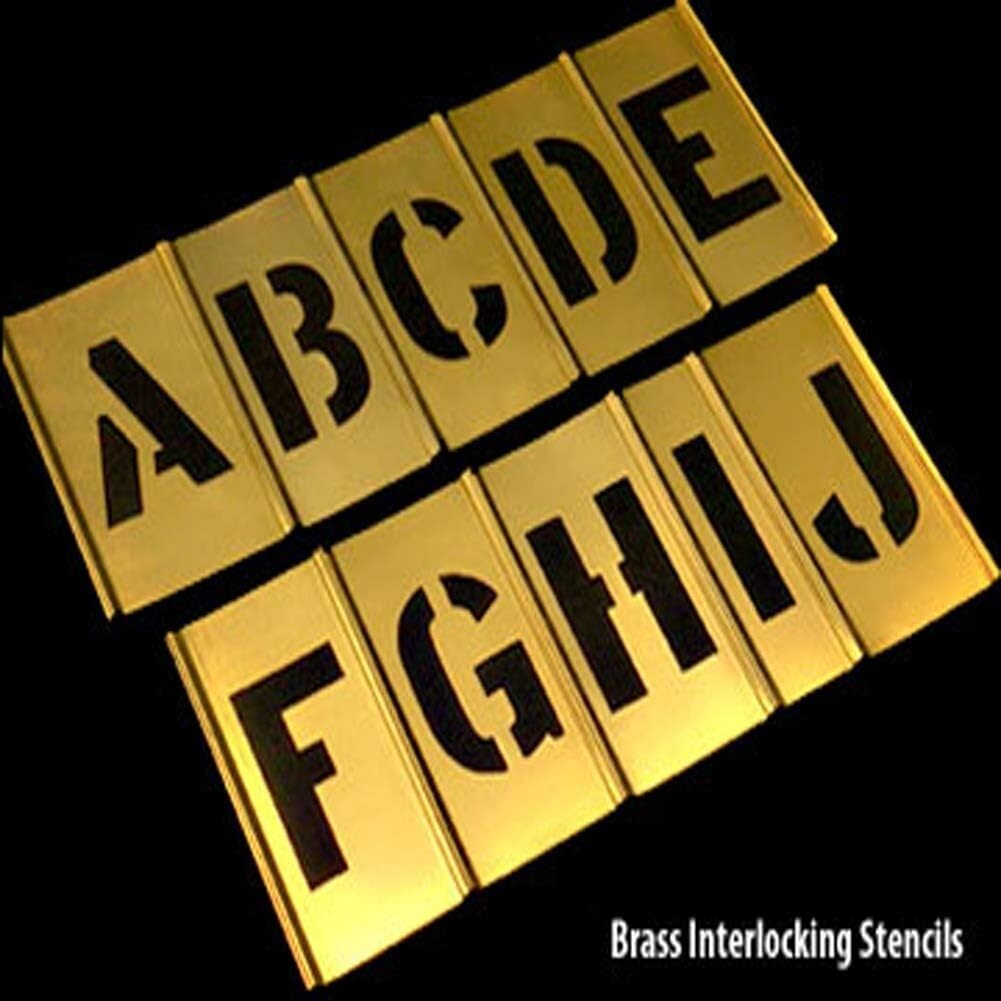 DIY 4-Inch Brass Stencil Kit - Punctuation, Letters & Numbers for Lasting Decor