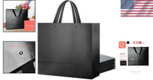 Load image into Gallery viewer, Elegant 12 Set of Embossed Black Gift Bags - Large 17.5x6x16 for Special Events