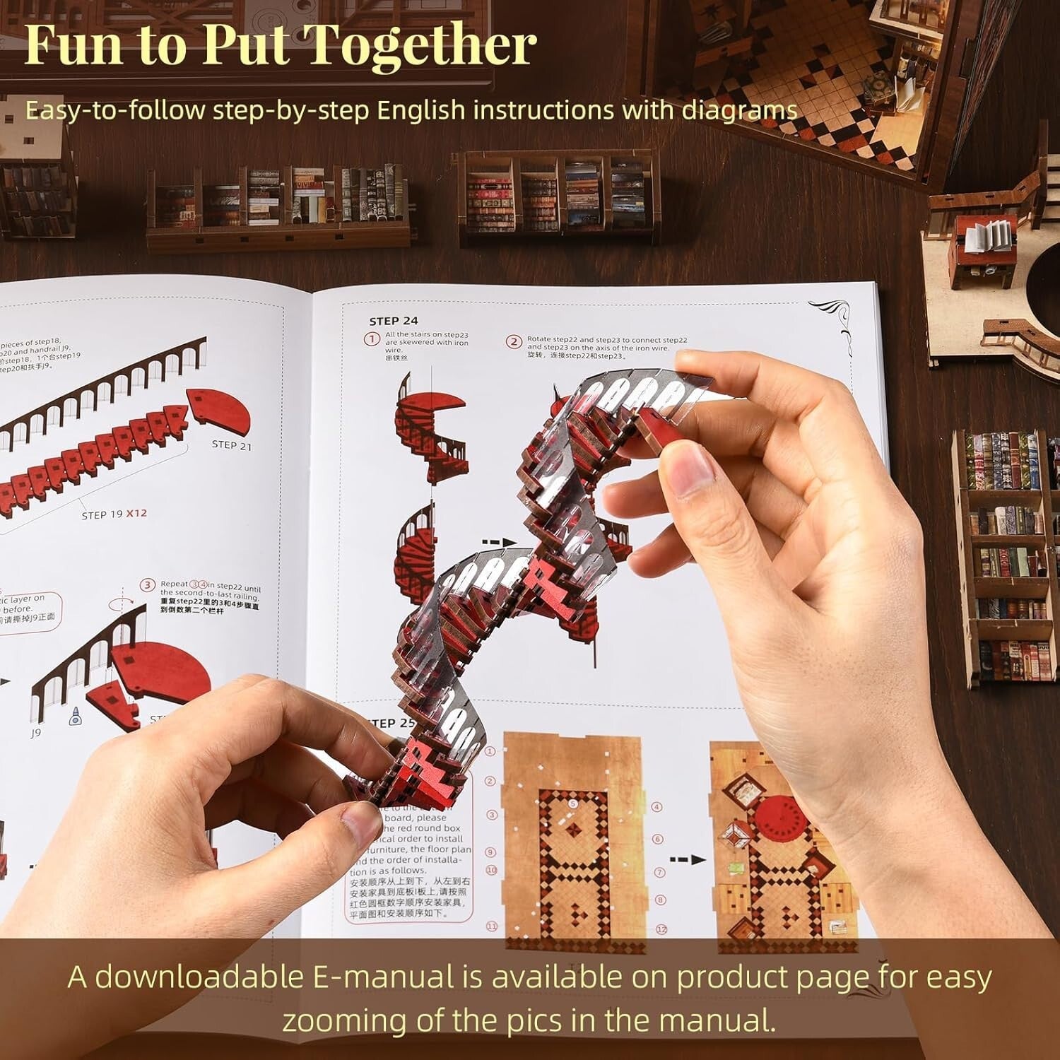 Enchanting Abbey Library Book Nook Mini Kit - Ideal for Creative Gift Lovers