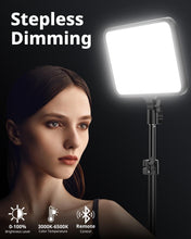 Load image into Gallery viewer, Professional Photography LED Lights with Tripod &amp; Phone Holders - 3000K-6500K