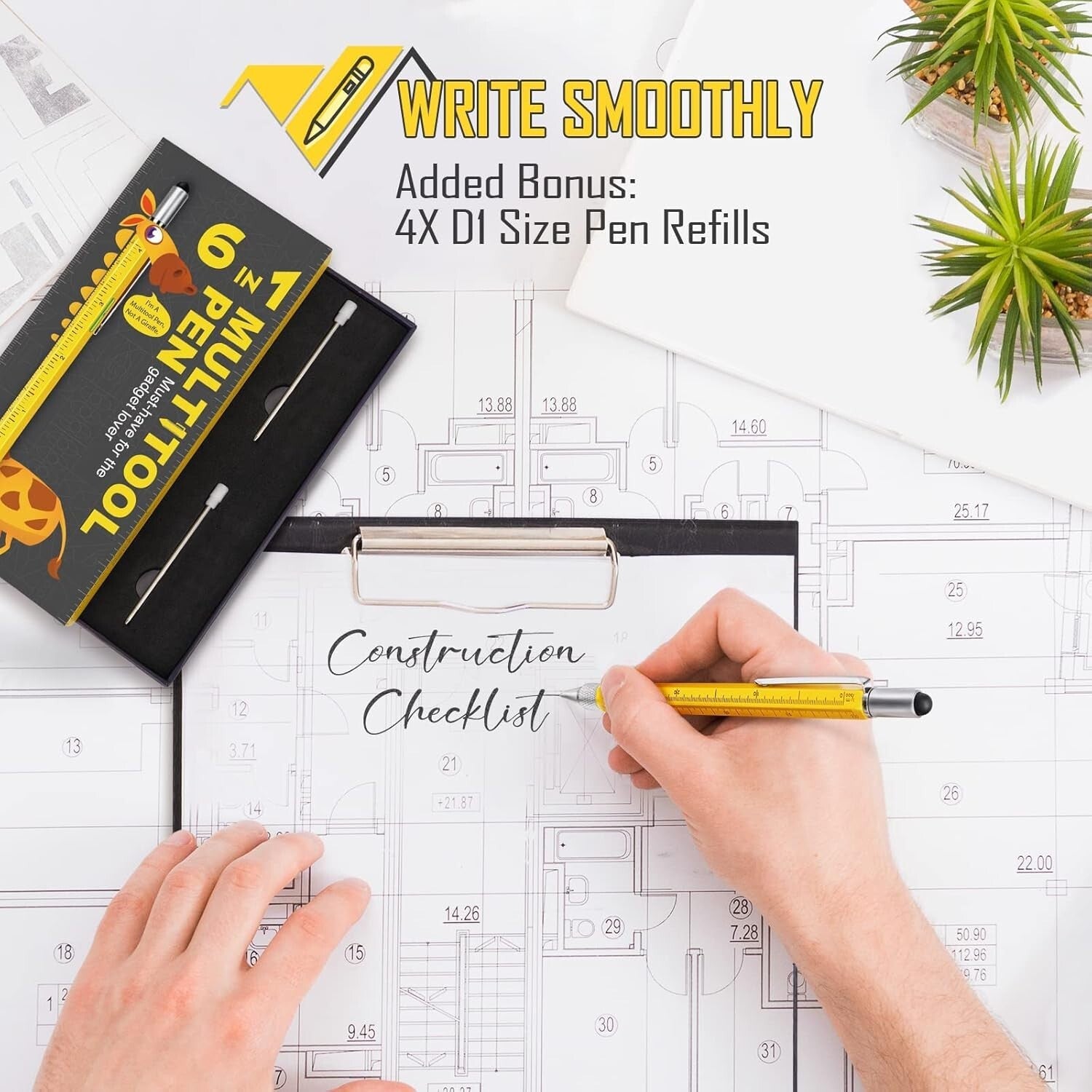 Heavy-Duty Multitool Pen Set: Stylish Gadget for Engineers, Carpenters, & DIYers