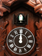 Load image into Gallery viewer, Authentic Hand-Carved Wooden Cuckoo Clock - Night Mode &amp; Adjustable Volume