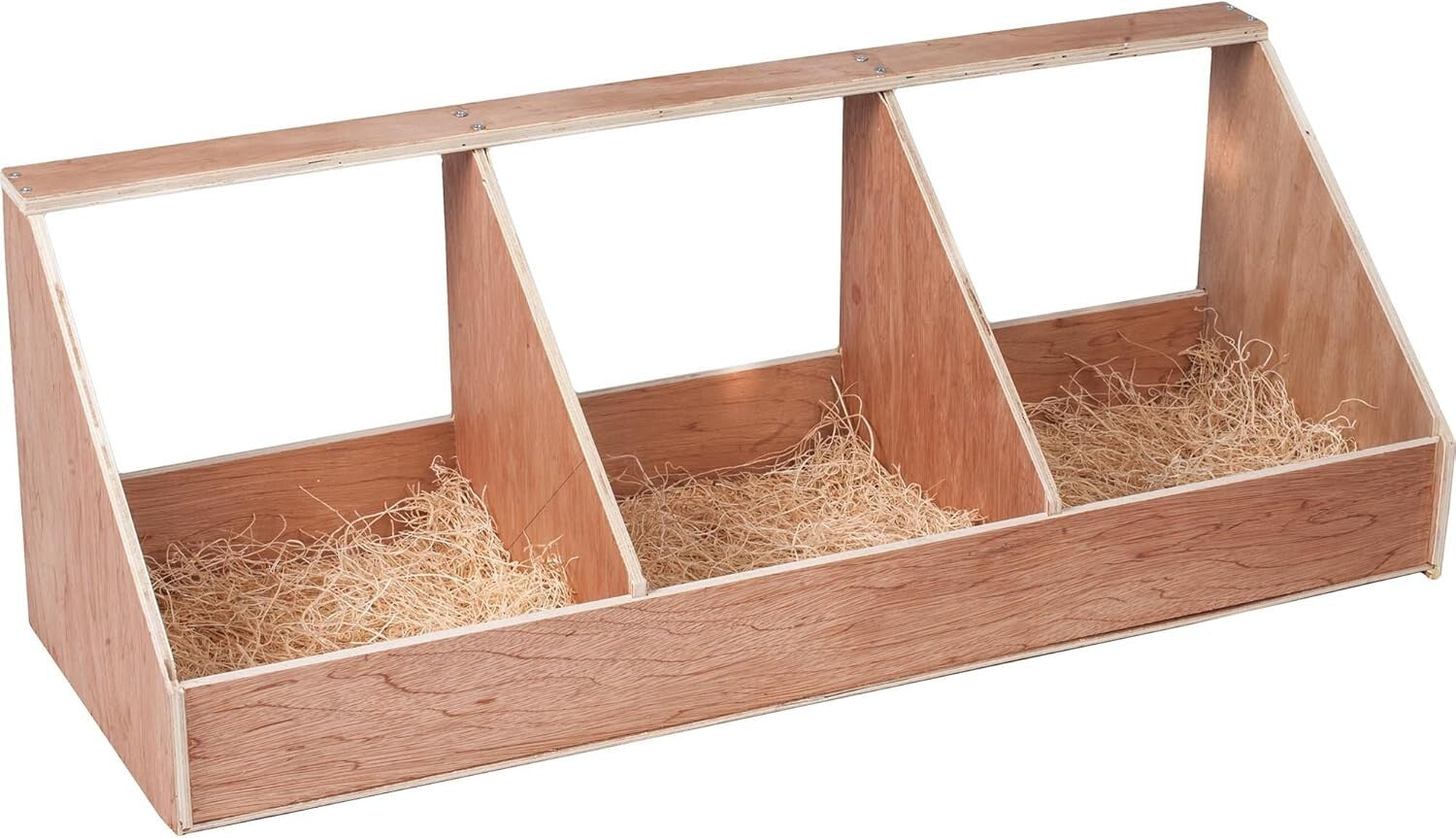 Spacious Triple Nesting Box for Birds and Chickens - 37.64 x 12.8 x 11.22 Inches
