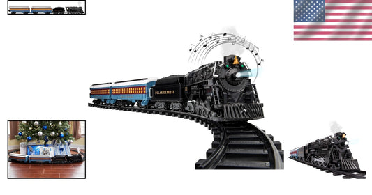 Deluxe Bluetooth Polar Express Toy Train with Smoke Effects & Tracks for Ages 4+