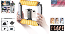 Load image into Gallery viewer, Portable Cell Phone Stabilizer with High-CRI Ring Light for Vlogging &amp; Streaming