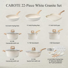Load image into Gallery viewer, 22-Piece Nonstick Granite Cookware Set - Durable and Elegant Kitchen Essentials