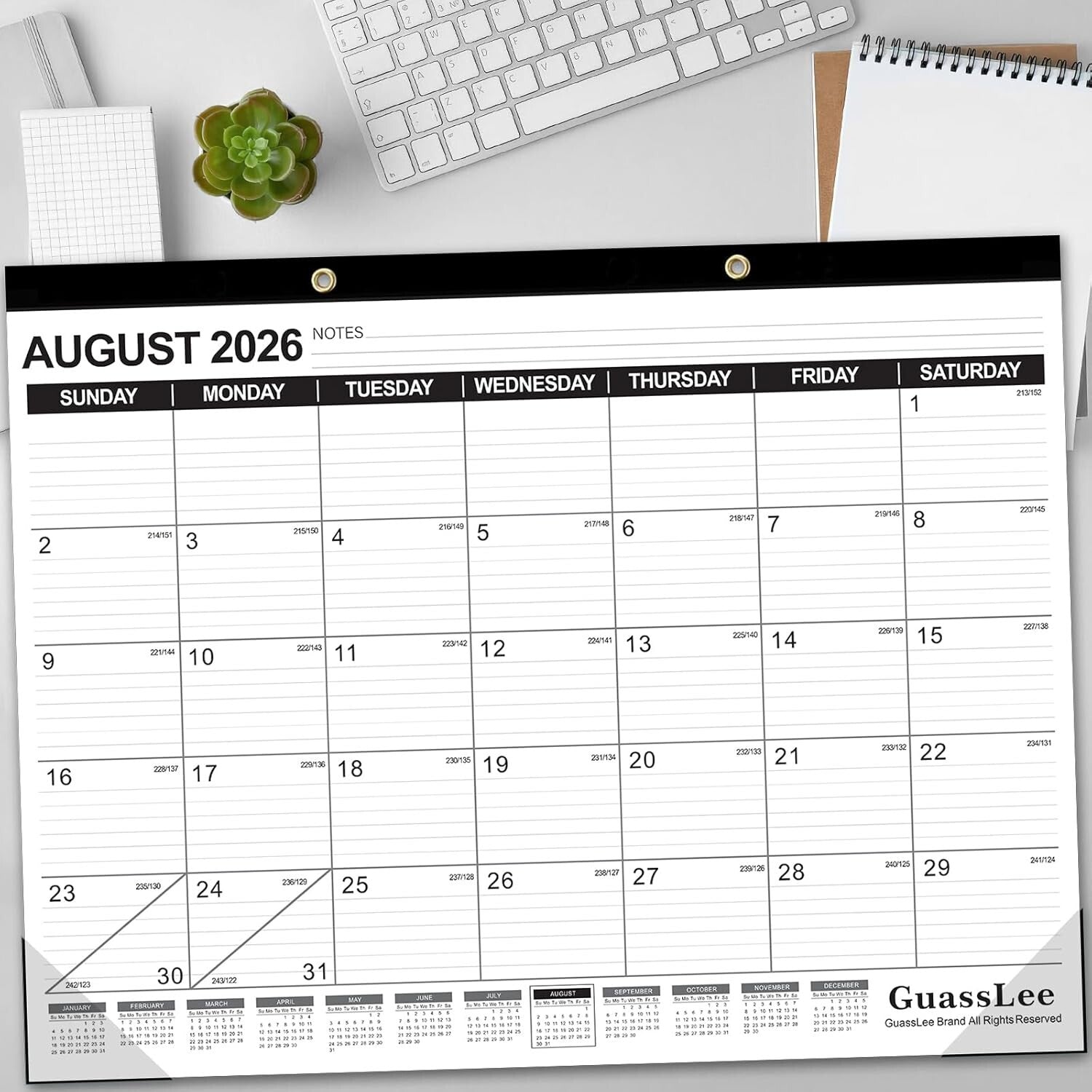 2025-2026 Hanging Planner - Premium Paper with Durable Design for Home & Office