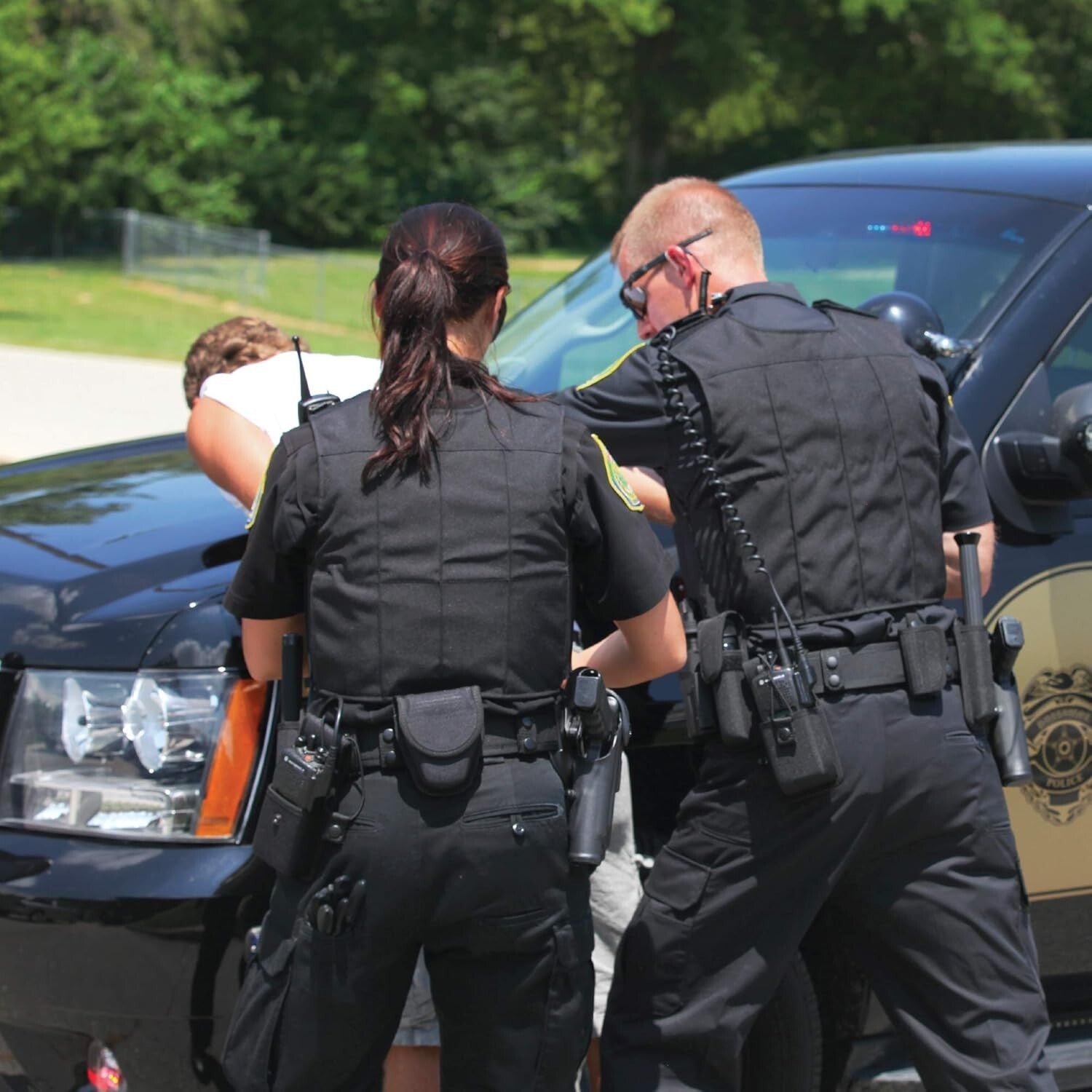 AccuMold 7200 Durable Black Nylon Duty Belt - 5-Part Laminate Construction