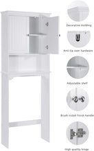 Load image into Gallery viewer, Compact White Bathroom Shelf - Adjustable Over Toilet Cabinet Storage Solution
