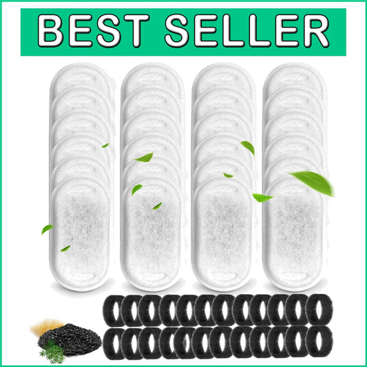 Fresh, Healthy Water with Cat Fountain Replacement Filters - 24 Sets Included
