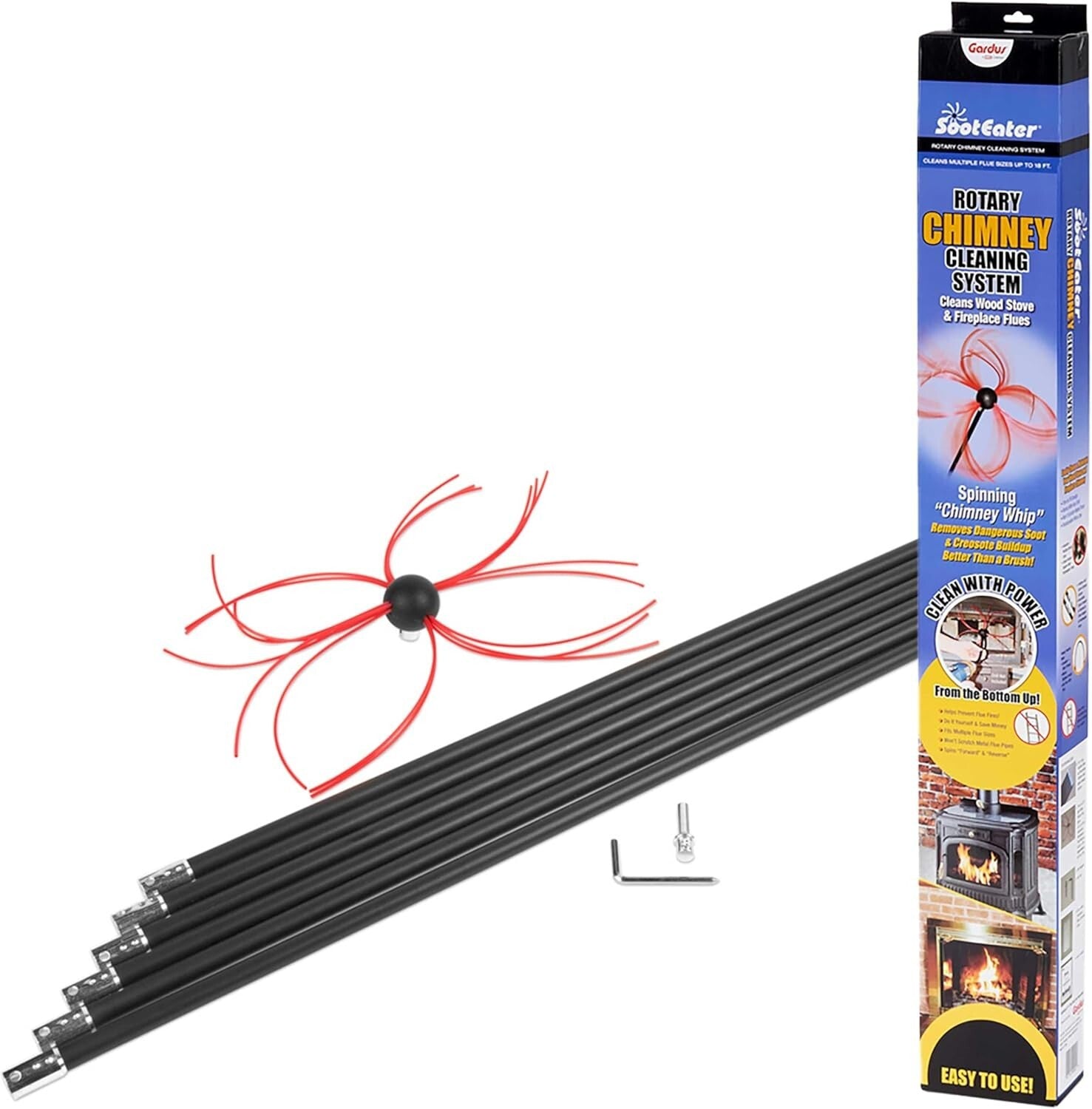 Trim-to-Fit Spinning Chimney Whip Kit - Your Ultimate Chimney Maintenance Tool