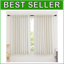 Load image into Gallery viewer, Elegant Linen Sheer Curtains - 70x63 Inch Panels for Bright, Airy Spaces