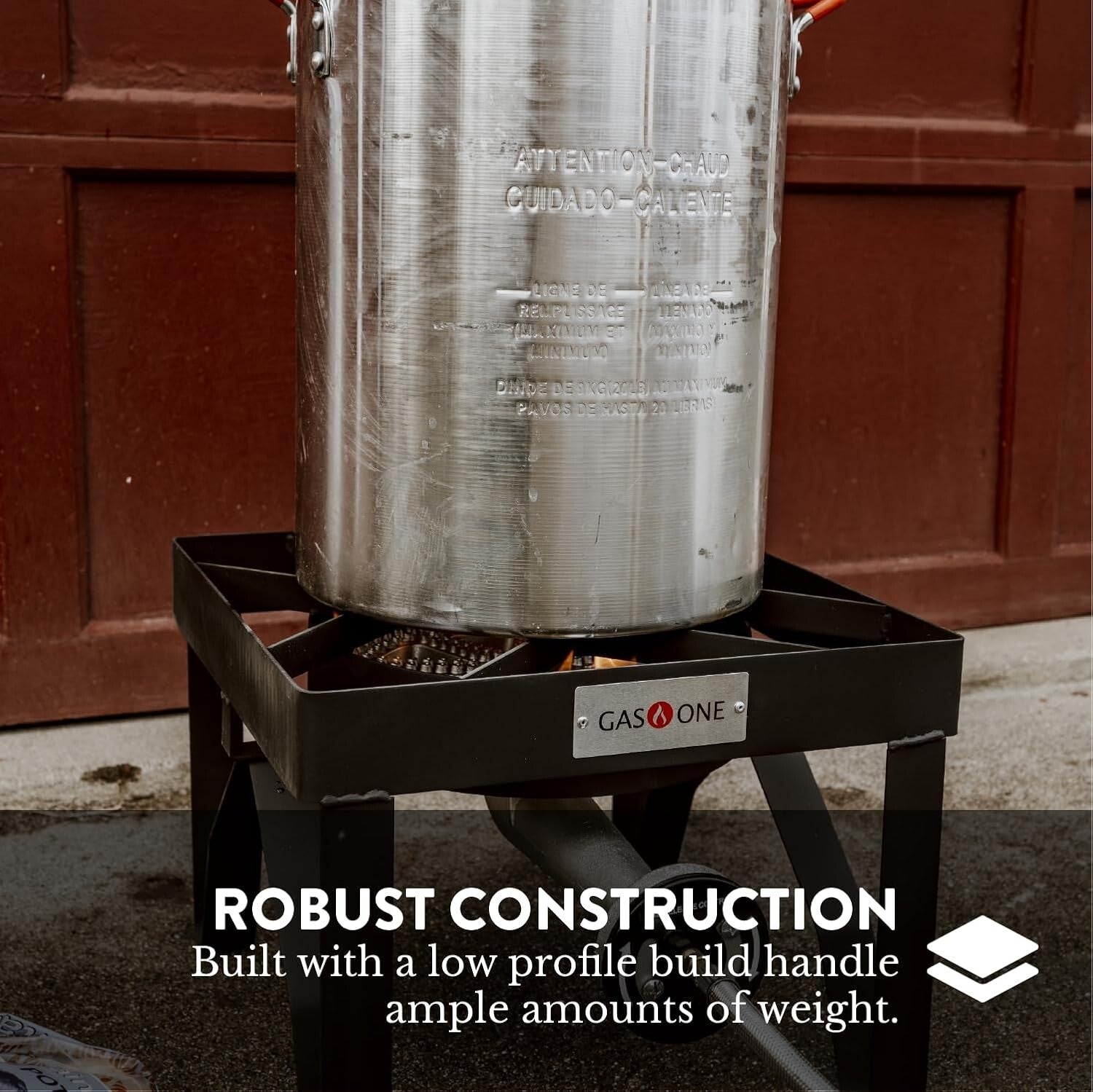 200K BTU Heavy-Duty Propane Burner with Adjustable Regulator for Outdoor Cooking