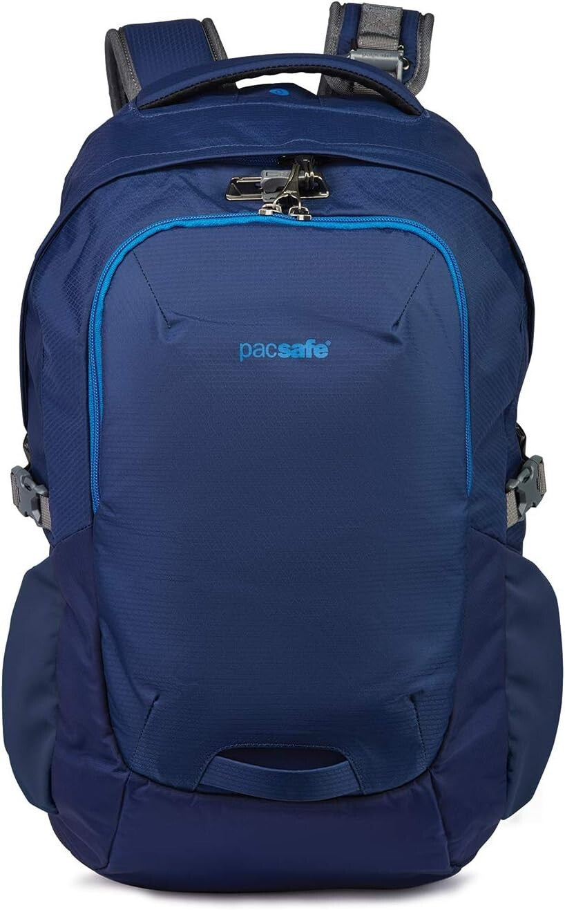 Lightweight 25L Anti-Theft Daypack with Cut-Resistant Features - Lakeside Blue