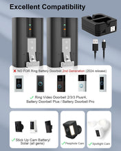 Load image into Gallery viewer, Rechargeable Battery Pack with Dual Charging Station for Ring Security Cameras